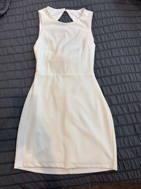 Lulu's Ivory /White Cutout Back Mini Dress